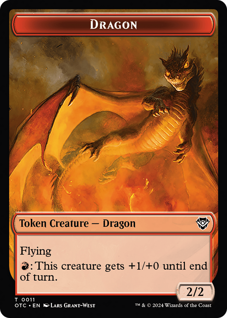 Dragon Egg // Dragon Double-Sided Token [Outlaws of Thunder Junction Commander Tokens] | Silver Goblin