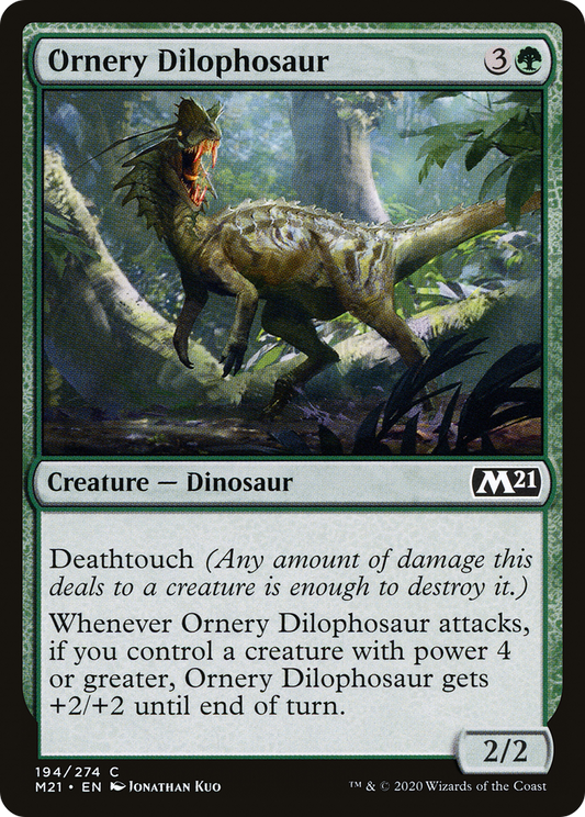 Ornery Dilophosaur [Core Set 2021] Foil