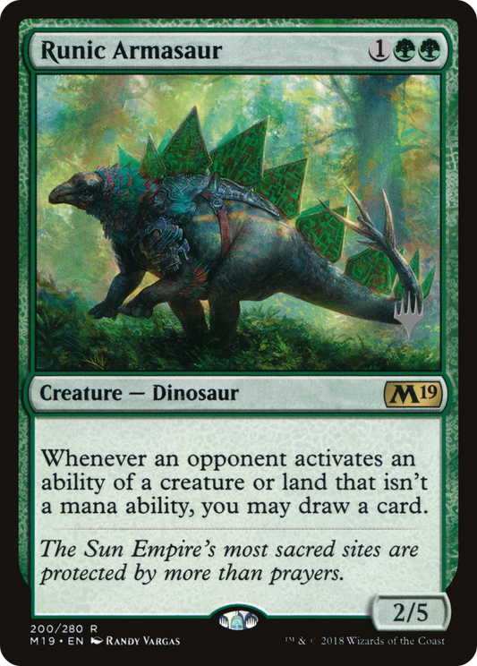 Runic Armasaur (Promo Pack) [Core Set 2019 Promos] Foil