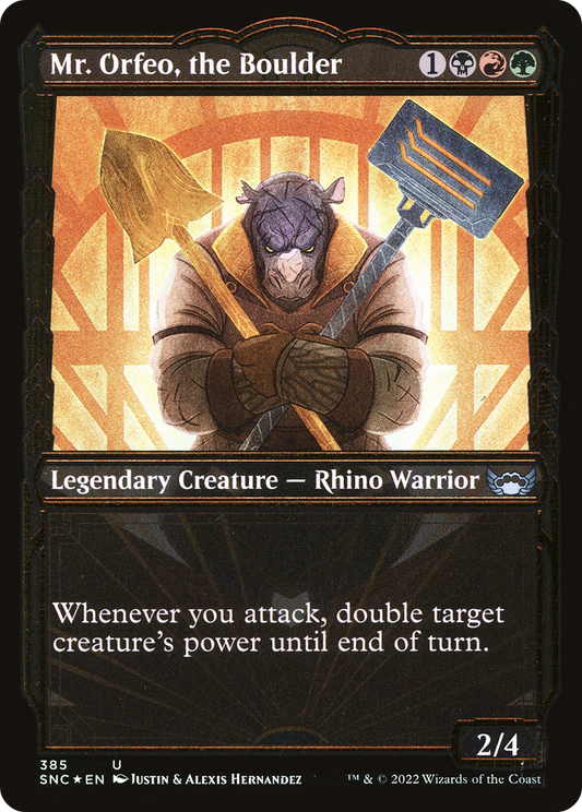 Mr. Orfeo, the Boulder (Showcase Golden Age Gilded Foil) [Streets of New Capenna]