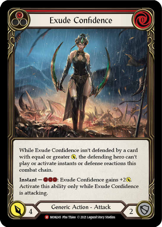 Exude Confidence [MON245-RF] (Monarch)  1st Edition Rainbow Foil | Silver Goblin