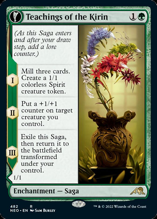 Teachings of the Kirin // Kirin-Touched Orochi (Extended Art) [Kamigawa: Neon Dynasty] Foil
