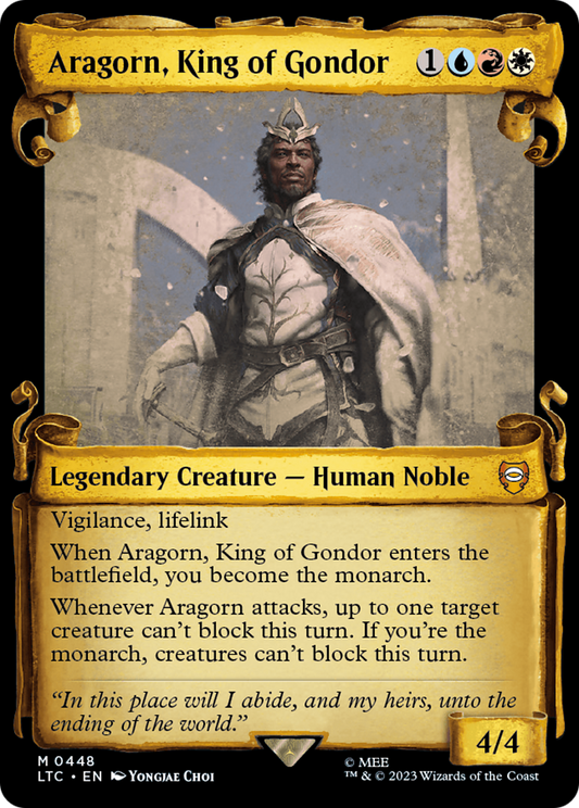 Aragorn, King of Gondor [The Lord of the Rings: Tales of Middle-Earth Commander Showcase Scrolls] Foil