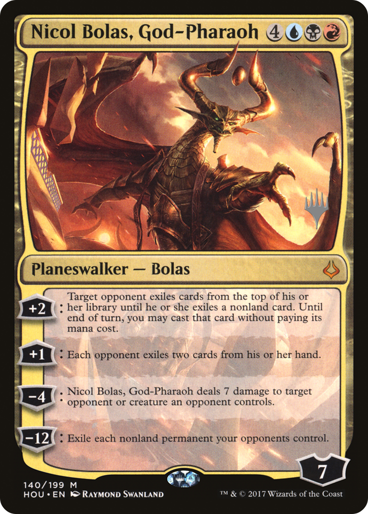 Nicol Bolas, God-Pharaoh (Promo Pack) [Hour of Devastation Promos] Foil