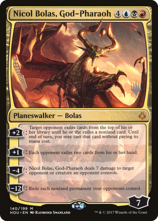 Nicol Bolas, God-Pharaoh (Promo Pack) [Hour of Devastation Promos] Foil