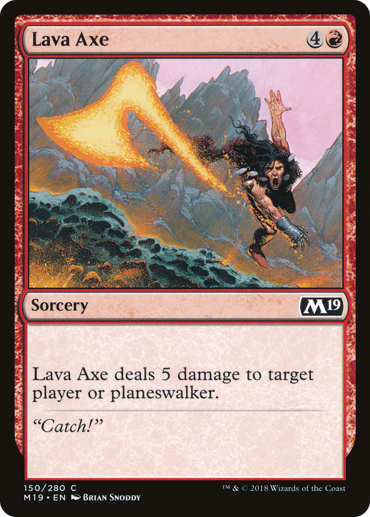 Lava Axe [Core Set 2019] | Silver Goblin