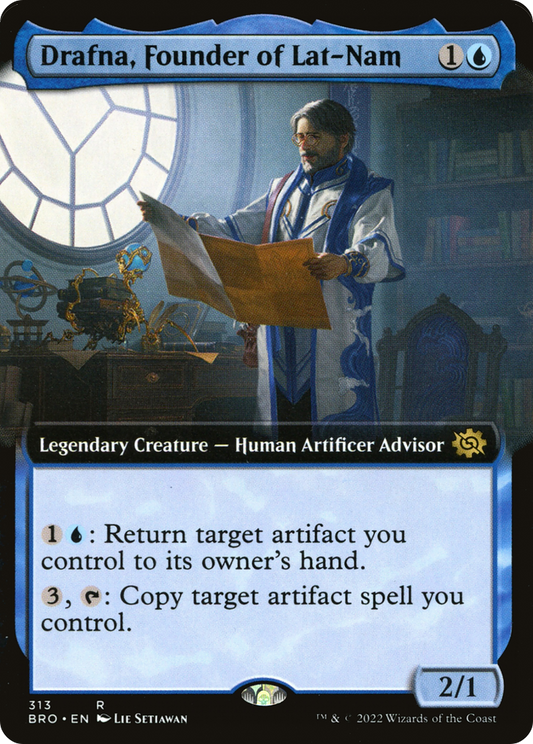 Drafna, Founder of Lat-Nam (Extended Art) [The Brothers' War] Foil