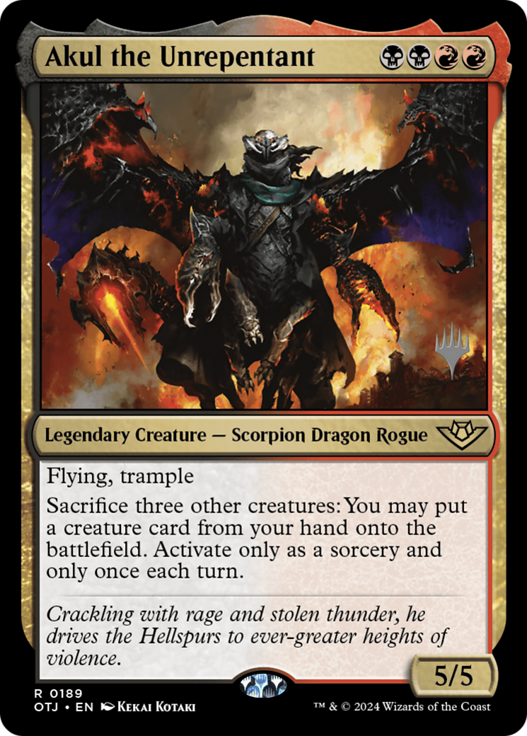 Akul the Unrepentant (Promo Pack) [Outlaws of Thunder Junction Promos] Foil