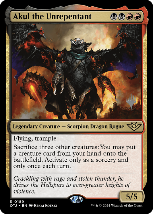 Akul the Unrepentant (Promo Pack) [Outlaws of Thunder Junction Promos] Foil