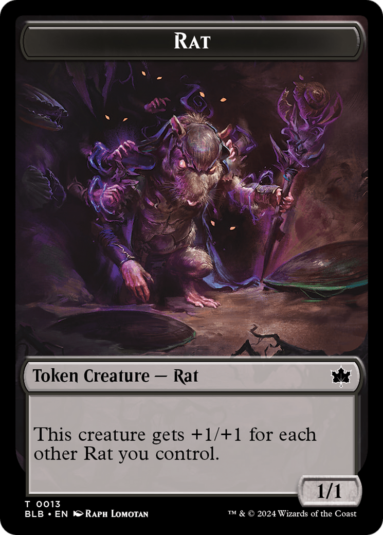 Rat Token [Bloomburrow Tokens] | Silver Goblin