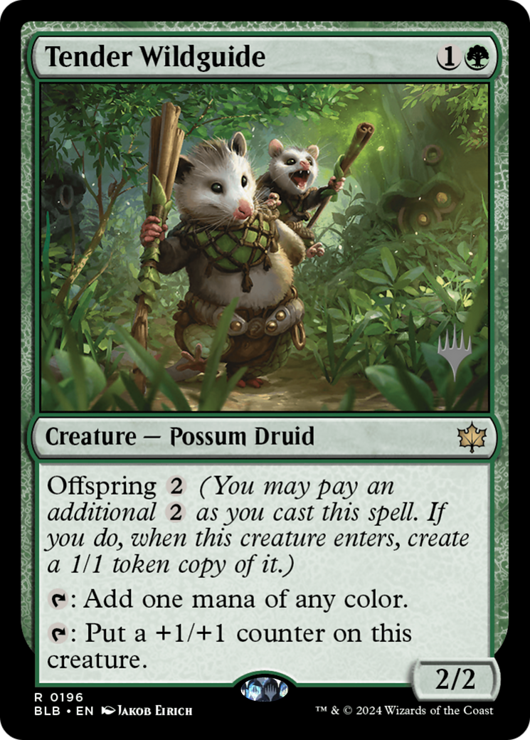 Tender Wildguide (Promo Pack) [Bloomburrow Promos] | Silver Goblin