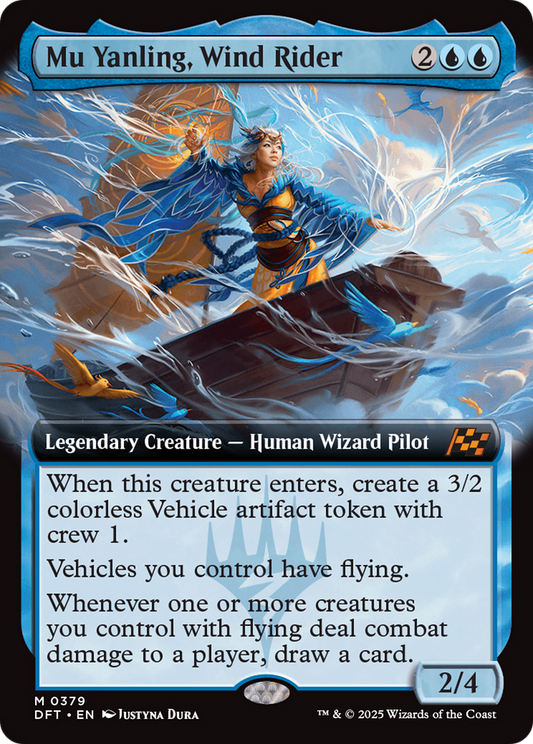 Mu Yanling, Wind Rider (Extended Art) Foil (379) - Aetherdrift