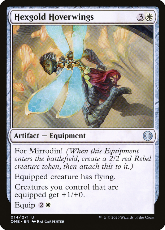 Hexgold Hoverwings [Phyrexia: All Will Be One] Foil