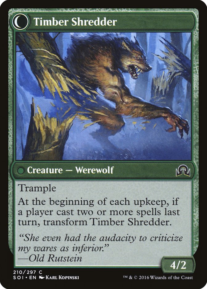 Hinterland Logger // Timber Shredder [Shadows over Innistrad] Foil