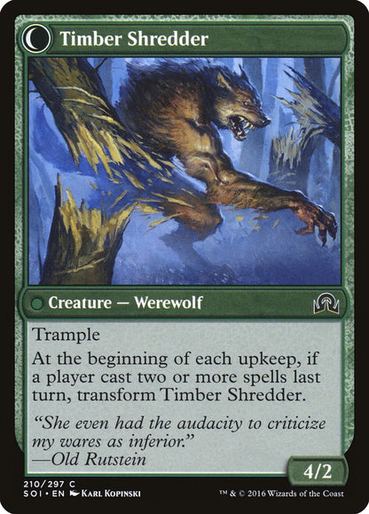 Hinterland Logger // Timber Shredder [Shadows over Innistrad] Foil
