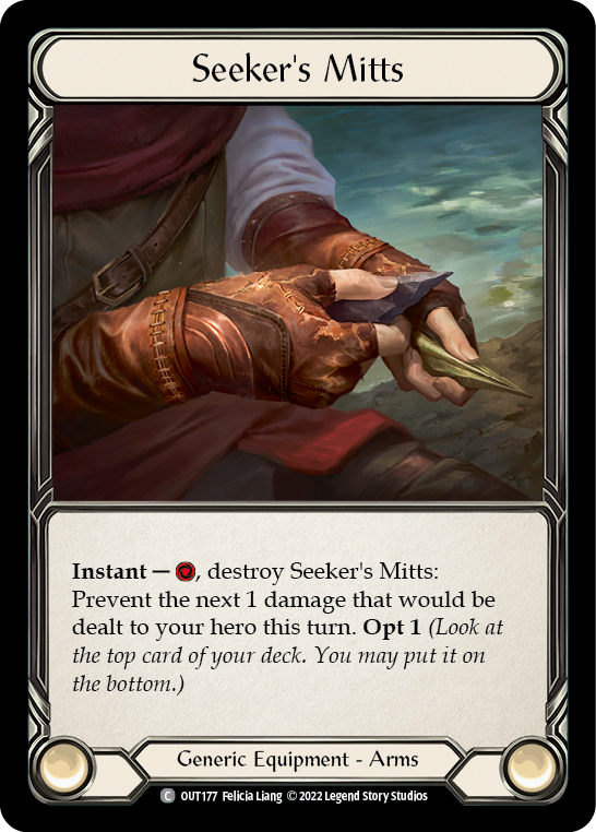 Seeker's Mitts [OUT177] (Outsiders)  Cold Foil | Silver Goblin