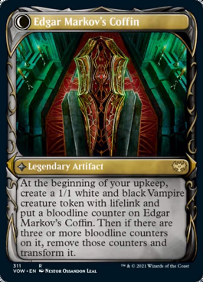 Edgar, Charmed Groom // Edgar Markov's Coffin (Showcase Fang Frame) [Innistrad: Crimson Vow] Foil