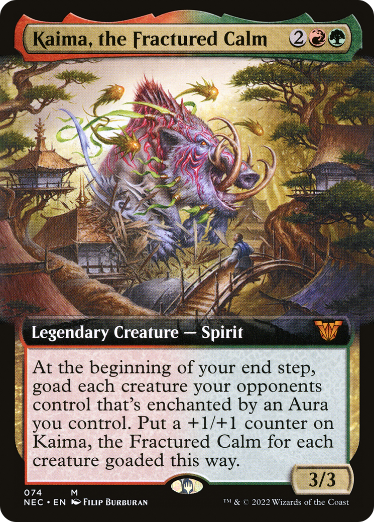 Kaima, the Fractured Calm (Extended Art) [Kamigawa: Neon Dynasty Commander] | Silver Goblin