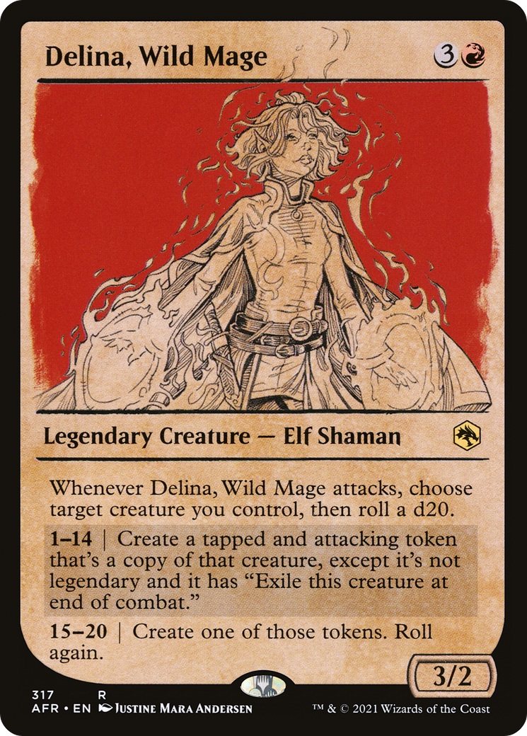 Delina, Wild Mage (Showcase) [Dungeons & Dragons: Adventures in the Forgotten Realms] Foil