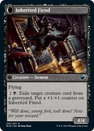 Heirloom Mirror // Inherited Fiend [Innistrad: Midnight Hunt] Foil
