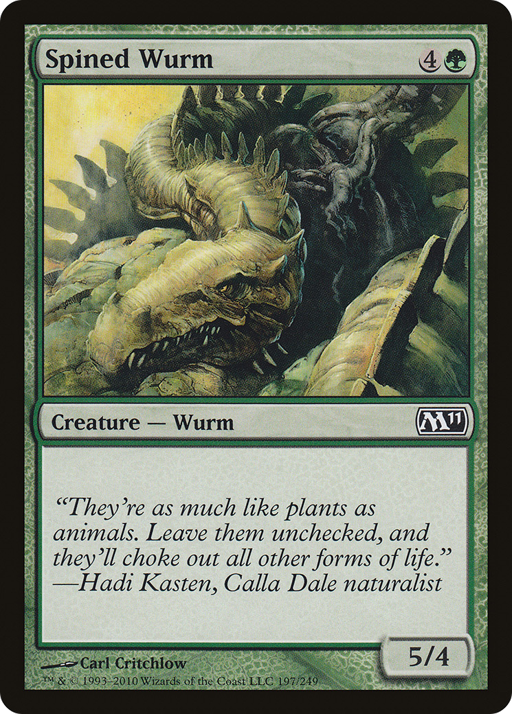 Spined Wurm [Magic 2011] Foil