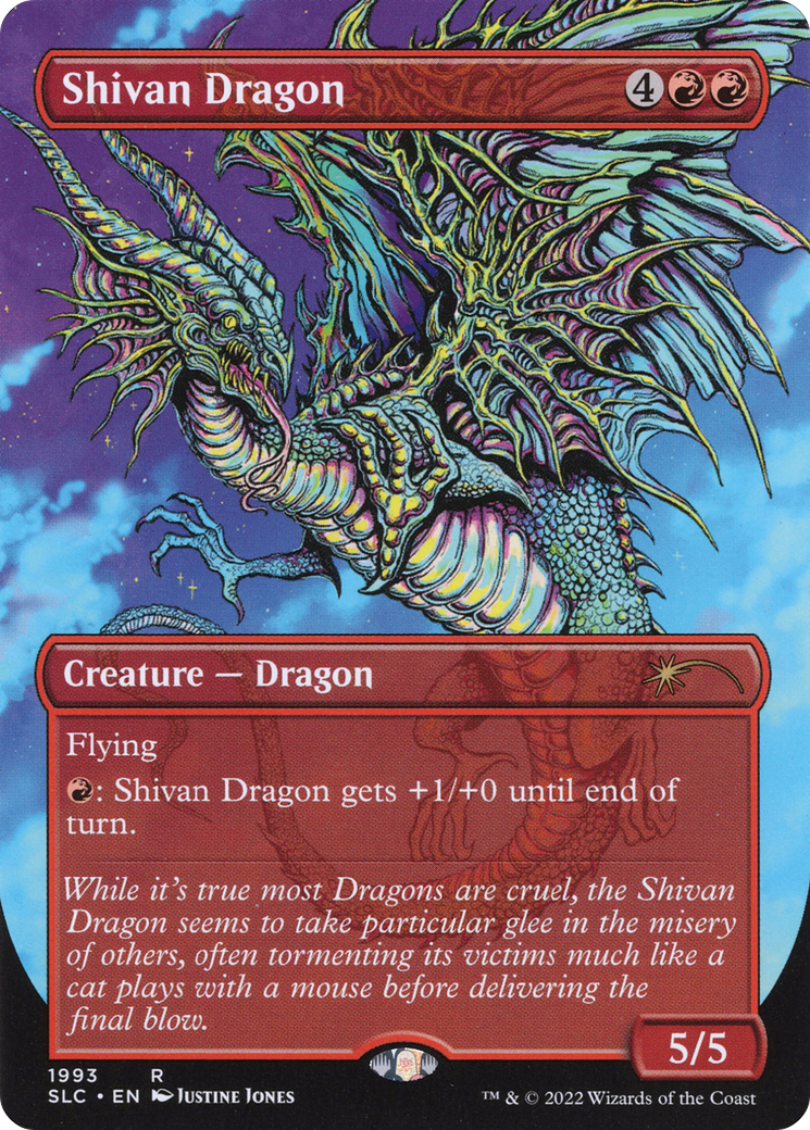 Shivan Dragon (Borderless) [Secret Lair 30th Anniversary Countdown Kit]
