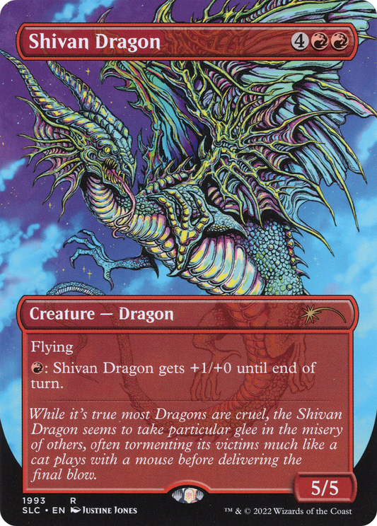 Shivan Dragon (Borderless) [Secret Lair 30th Anniversary Countdown Kit] Foil