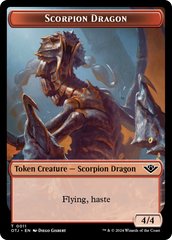 Mercenary // Scorpion Dragon Double-Sided Token [Outlaws of Thunder Junction Tokens] | Silver Goblin