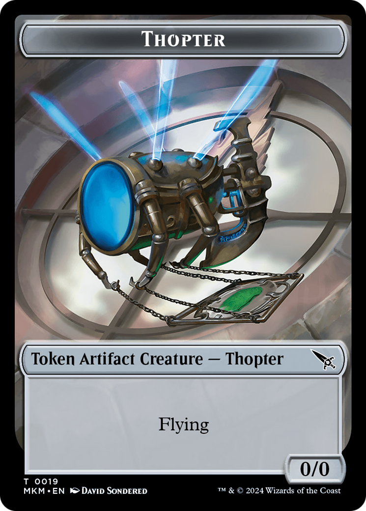 Thopter (0020) // Thopter (0019) Double-Sided Token [Murders at Karlov Manor Tokens] | Silver Goblin