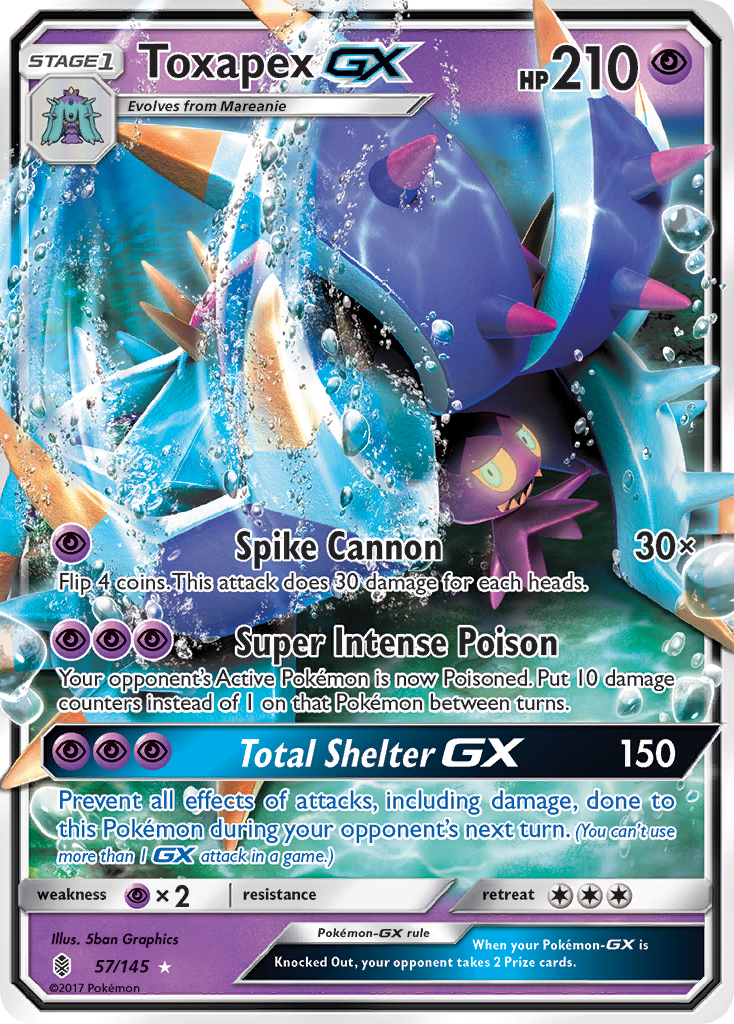 Toxapex GX (57/145) [Sun & Moon: Guardians Rising] | Silver Goblin