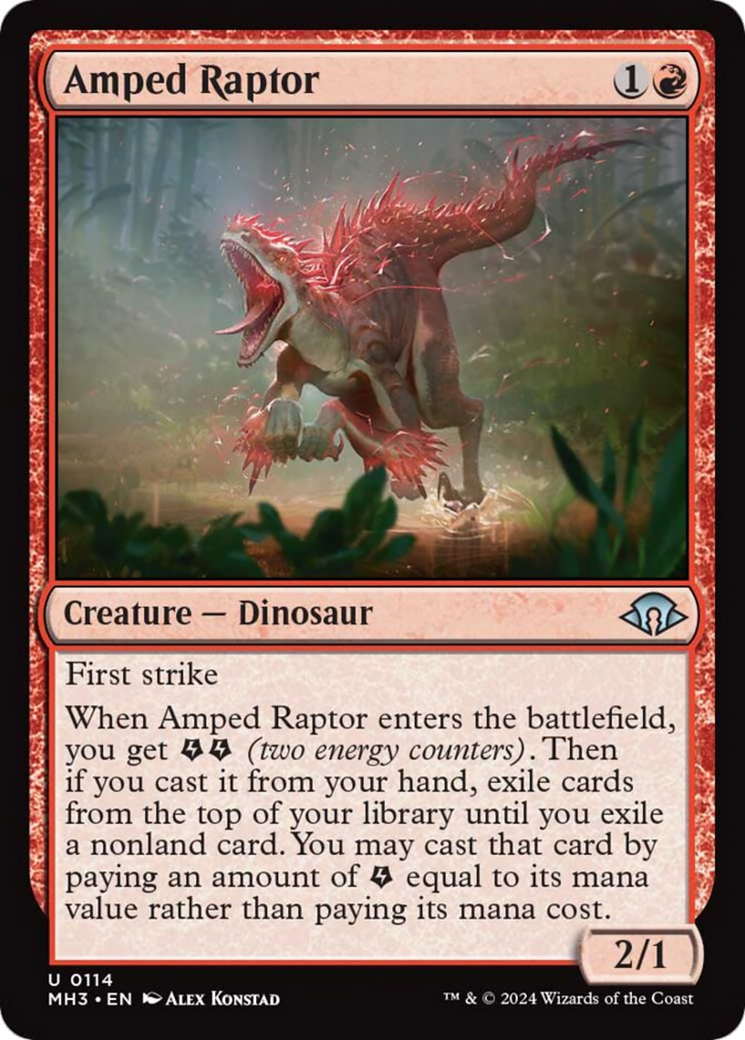 Amped Raptor [Modern Horizons 3] | Silver Goblin