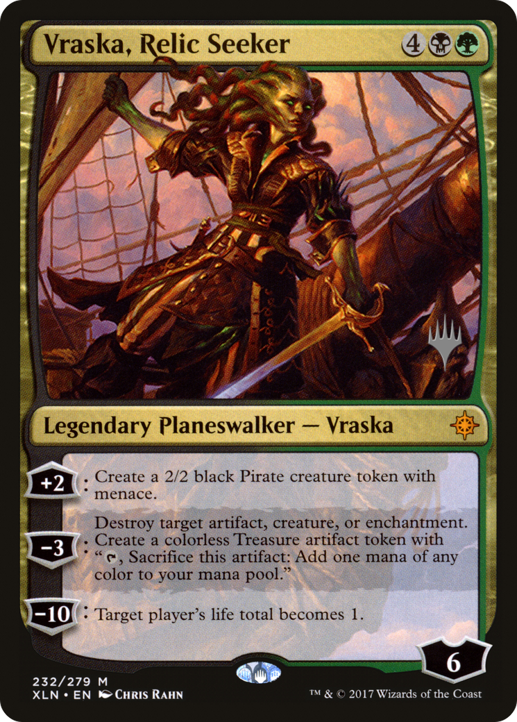 Vraska, Relic Seeker (Promo Pack) [Ixalan Promos] Foil