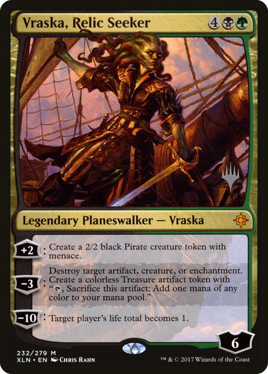 Vraska, Relic Seeker (Promo Pack) [Ixalan Promos] Foil