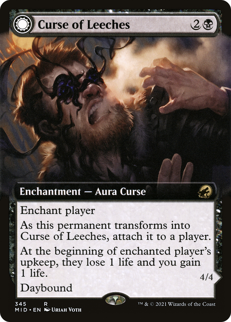 Curse of Leeches // Leeching Lurker (Extended Art) [Innistrad: Midnight Hunt] Foil