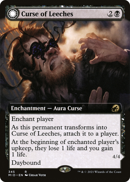 Curse of Leeches // Leeching Lurker (Extended Art) [Innistrad: Midnight Hunt] Foil