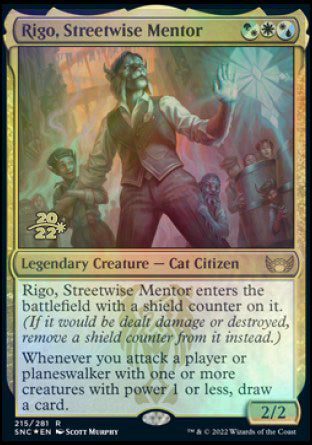 Rigo, Streetwise Mentor [Streets of New Capenna Prerelease Promos] | Silver Goblin