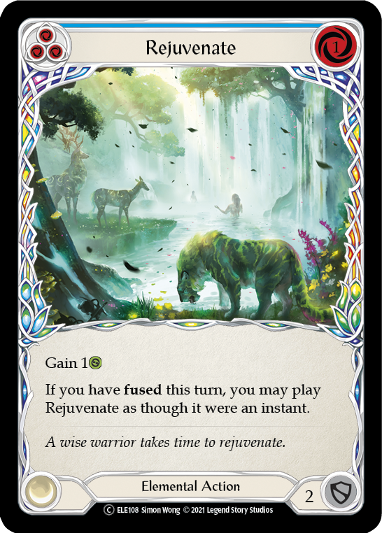 Rejuvenate (Blue) Unlimited Edition Rainbow Foil (ELE108) - Tales of Aria