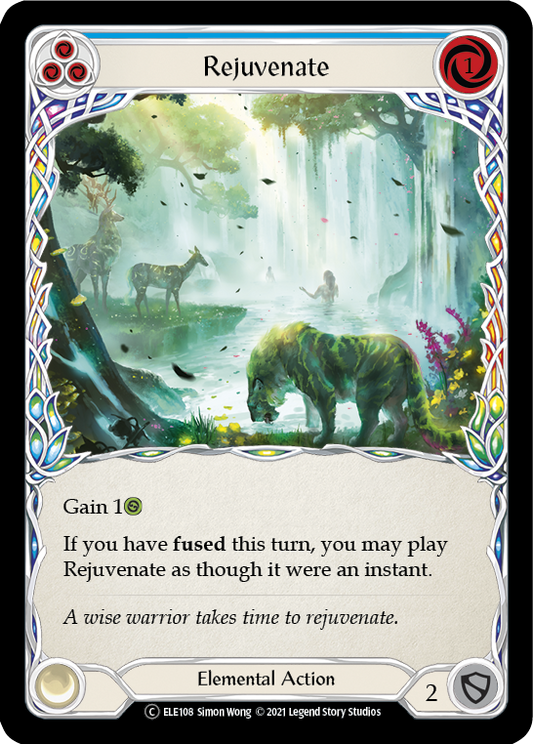 Rejuvenate (Blue) Unlimited Edition Rainbow Foil (ELE108) - Tales of Aria