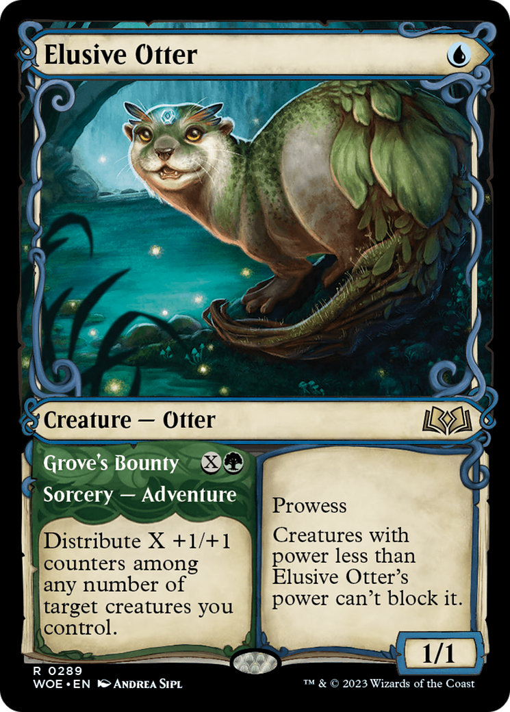 Elusive Otter // Grove's Bounty (Showcase) [Wilds of Eldraine] Foil