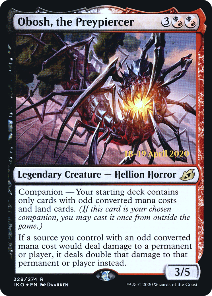 Obosh, the Preypiercer [Ikoria: Lair of Behemoths Prerelease Promos] | Silver Goblin