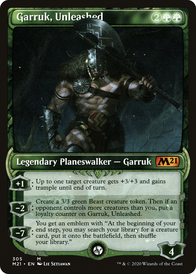 Garruk, Unleashed (Showcase) [Core Set 2021] Foil
