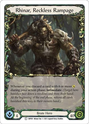 Rhinar, Reckless Rampage [1HP001] (History Pack 1) | Silver Goblin