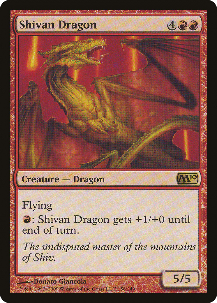 Shivan Dragon [Magic 2010] Foil