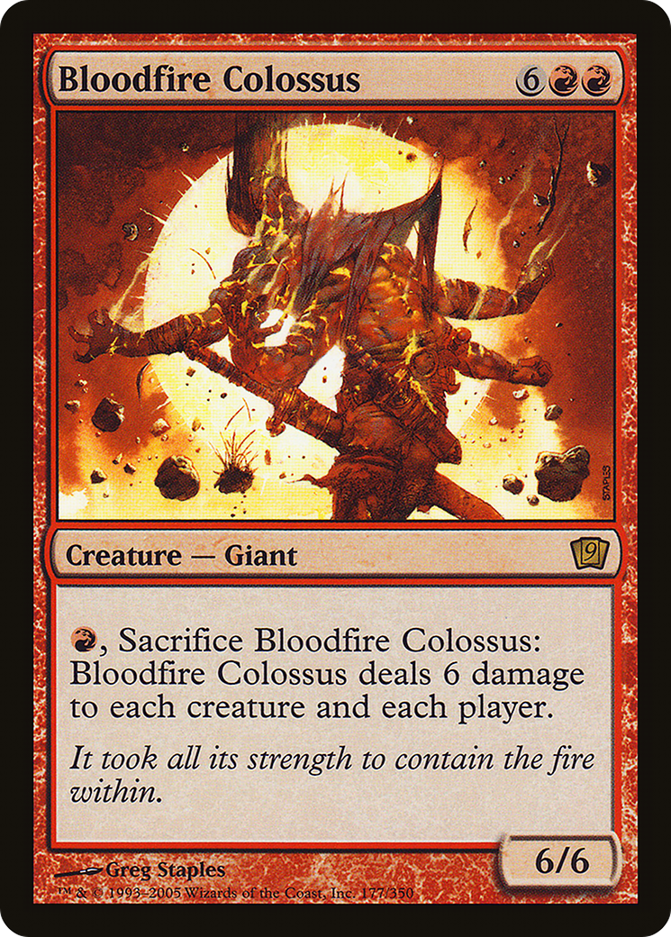 Bloodfire Colossus (177) Foil - Ninth Edition