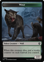 Human Soldier // Wolf (035) Double-Sided Token [Bloomburrow Commander Tokens] | Silver Goblin