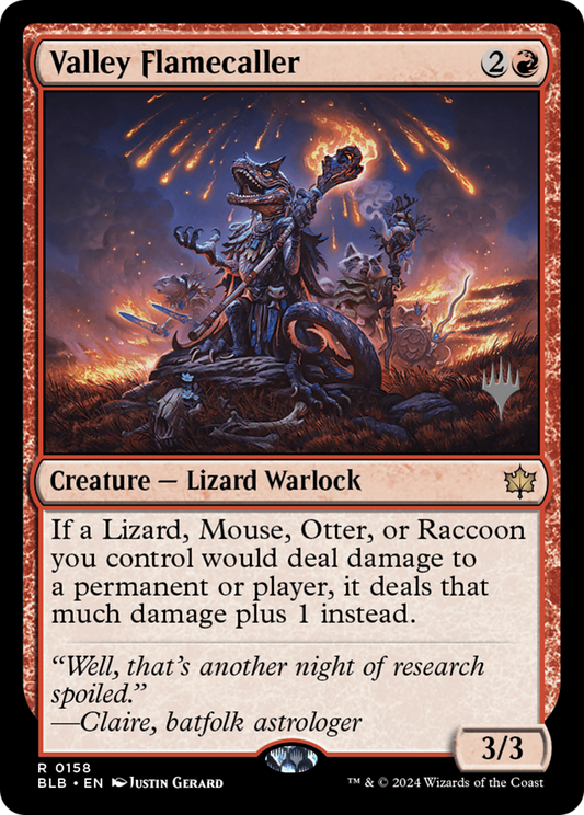 Valley Flamecaller (Promo Pack) [Bloomburrow Promos] Foil