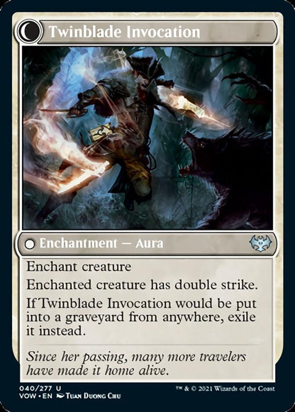 Twinblade Geist // Twinblade Invocation [Innistrad: Crimson Vow] Foil