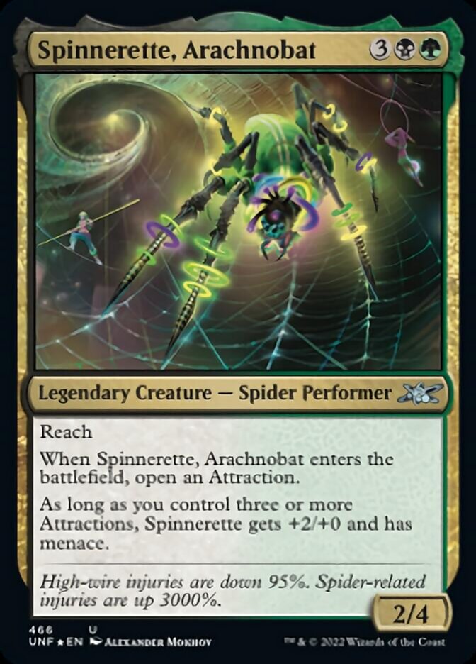 Spinnerette, Arachnobat (Galaxy Foil) [Unfinity] | Silver Goblin