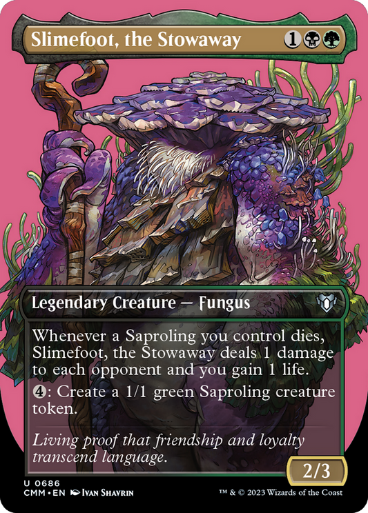 Slimefoot, the Stowaway (Borderless Profile) [Commander Masters] Foil