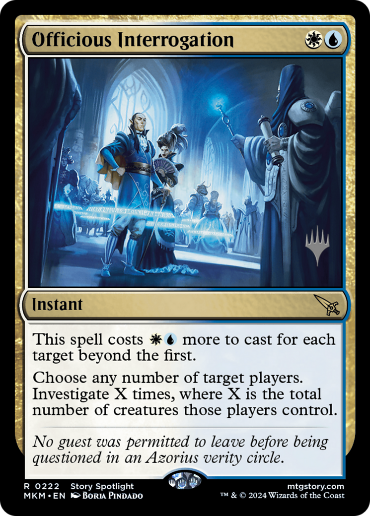 Officious Interrogation (Promo Pack) [Murders at Karlov Manor Promos] Foil